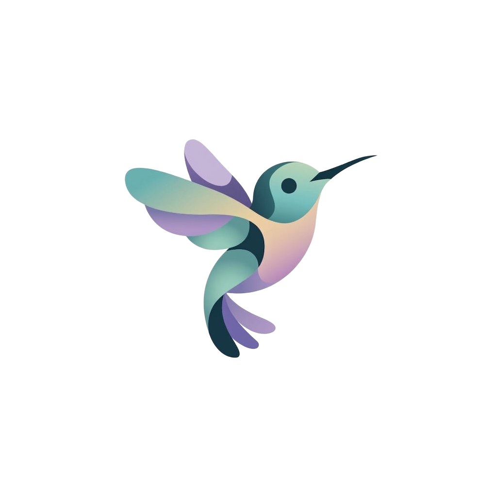 Hai Amigo — an abstract luminous hummingbird